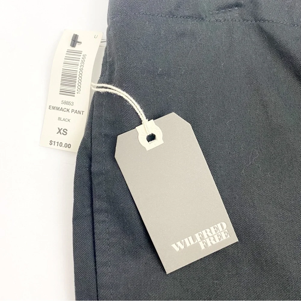 Aritzia X Wilfred Free Emmack Linen Cotton Belted High Rise Tapered Pant Trouser